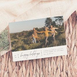 Modern minimal Glad helg-skript jul Helgkort