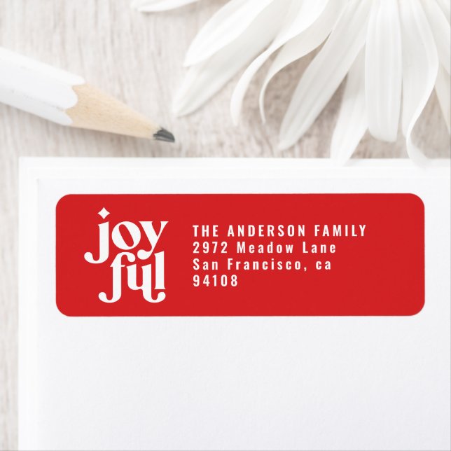 modern, minimal glatt helgdag returadress etikett (Insitu)