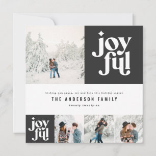 Modern minimal glatt typografi-helgdag julkort