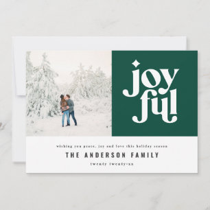 Modern minimal glatt typografi-helgdag julkort