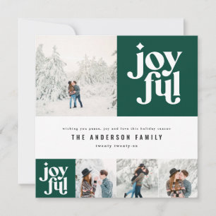 Modern minimal glatt typografi-helgdag julkort