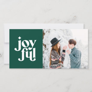 Modern minimal glatt typografi-helgdag julkort