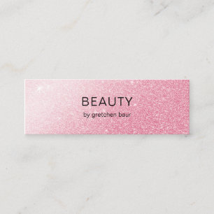 Modern Minimal Glitter Mini Visitkort