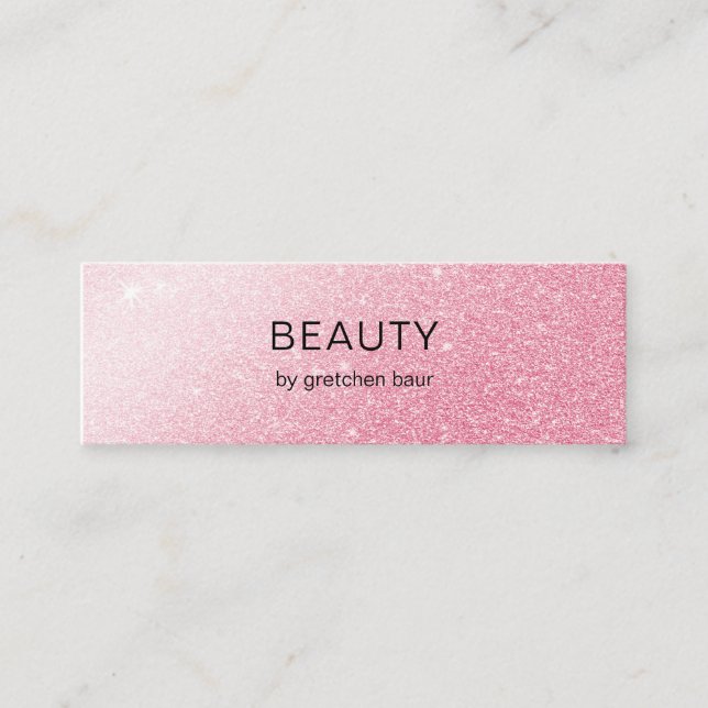 Modern Minimal Glitter Mini Visitkort (Framsida)