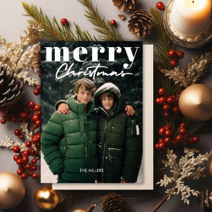 Modern minimal God jul 1-fotoElegant Julkort