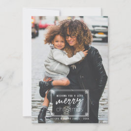 Modern & Minimal God Jul Foto Julkort