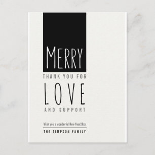 Modern Minimal God jul Hälsning Helg Vykort