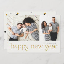 Modern Minimal Gott nytt år 2 Photo Helgdag Ca