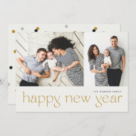 Modern Minimal Gott nytt år 2 Photo Helgdag Ca Julkort