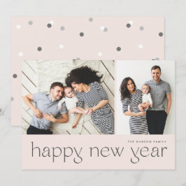 Modern Minimal Gott nytt år 2 Photo Helgdag Ca Julkort