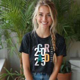 Modern Minimal Grad Typography Class of 2022 Grad T Shirt