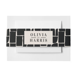 Modern minimal grafik, svart och vitt till party band för inbjudningskort