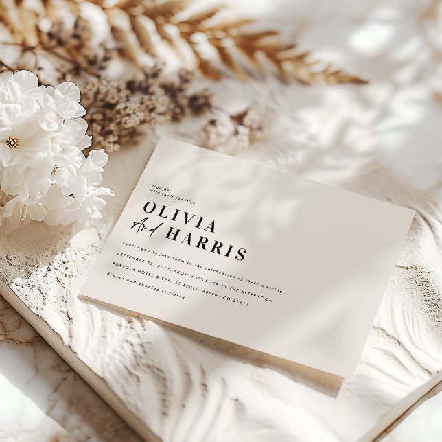 Modern minimal grafik, svart och vitt unik inbjudningar (Skapare uppladdad)