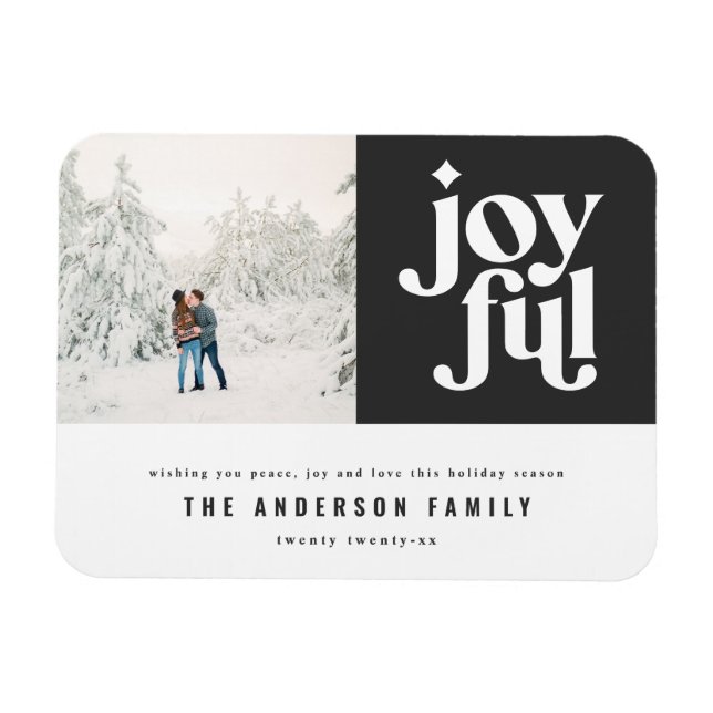 modern minimal grafisk glatt svart magnet (Horisontell)