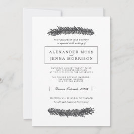 Modern Minimal Gräs Inbjudningar