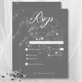 Modern minimal Grått- och vit glasdiamantmiddag OSA Kort