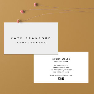 Modern minimal Grått-Professionell Visitkort
