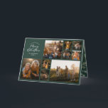 Modern minimal grönt 11 fotobotaniska familjen helgkort<br><div class="desc">God jul. Modern,  minimalt helgdag för multifoto-vattenfärgsbladskript. Hand målade eukalyptus,  minimalt löv och modern rustik utandning ge i helgdag-kortet är en lyxaktig känsla. I grönt för klasssäd,  svart,  grönt,   och grått. År i recension 11 fotodesign.</div>