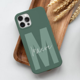 Modern minimal grönt av typografi i monogram