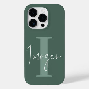 Modern minimal grönt av typografi i monogram
