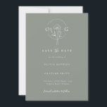 Modern minimal Grönt Bröllop Monogram Spara Datumet<br><div class="desc">Modern Minimalistisk Sage Grönt Bröllop Monogram QR-kod Spara datum - Ett underbart, enkelt och modernt Spara datum med monogrammet Bride and Groom och QR-kod. Med vår mall är det så enkelt att anpassa Spara datumet. Du kan enkelt ändra sidans bakgrund till Grönten så att den stämmer överens med färg-paletten bröllop....</div>