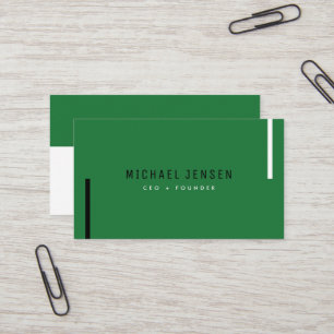 Modern minimal Grönt för Trendig Snyggt Gräs Visitkort