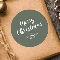 Modern Minimal Grönt God jul-familj