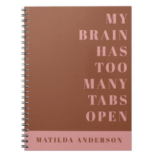 Modern minimal grönt och rosa, journal anteckningsbok