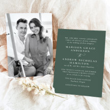 Modern Minimal Grönt Photo Bröllop