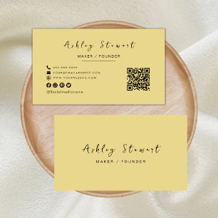 Modern minimal Groovy-Professionell Qr-kod Visitkort