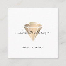 Modern minimal Guld Diamant Salon Visitenkarte