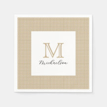 Modern Minimal Guld Elegant Monogram