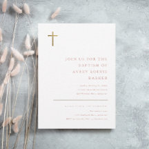 Modern Minimal Guld Kors Dop