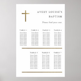 Modern Minimal Guld Kors Dop Stolsplacering Poster