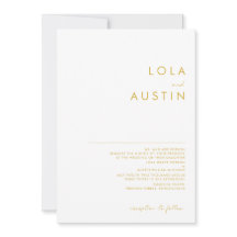 Modern minimal Guld-typsnitt, traditionell Bröllop