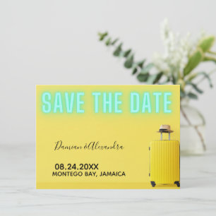 Modern minimal Gult Neon Spara datumplattformen