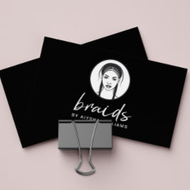 Modern minimal hair Stylist med bromsar Visitkort