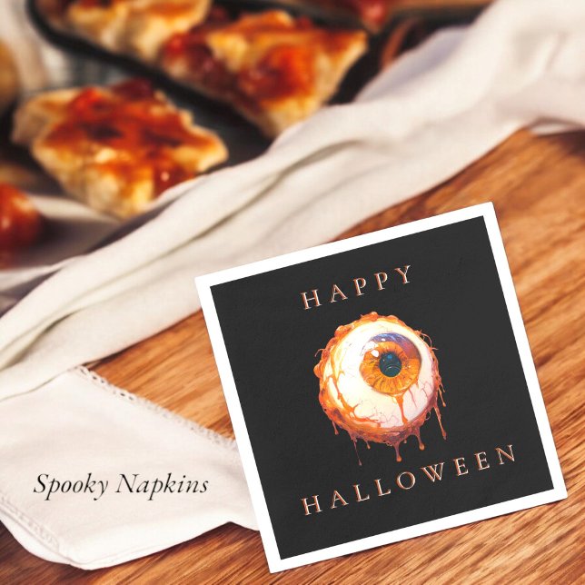 modern minimal Halloween fest Pappersservett (spooky  fun halloween paper napkins )