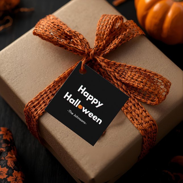 Modern minimal Halloween - kvadratisk Personlig Gåvor Etiketter (Skapare uppladdad)