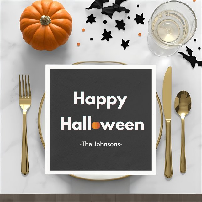 Modern minimal Halloween - Personlig Pappersservett (Skapare uppladdad)