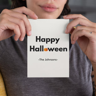 Modern minimal Halloween - Personlig Vykort