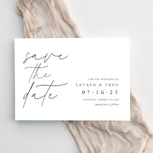 Modern Minimal hand, skript Spara Datumet