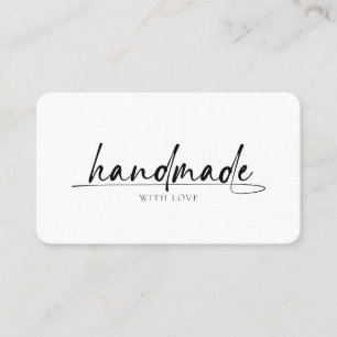 Modern minimal handdator med Kärlek Logotyp Visitkort