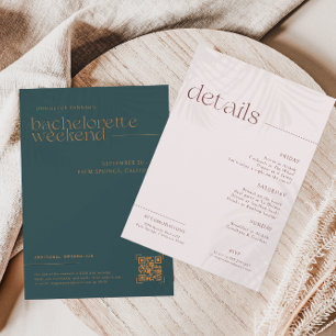 Modern Minimal Handflatan Bachelorette Helg Inbjudningar