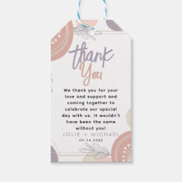 Modern Minimal Heart Boho Baby Shower Presentetikett