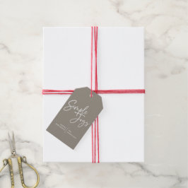 Modern, minimal helgdag av skript till elegant presentetikett