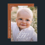 Modern minimal helgdag för fotojul - elegant helg vykort<br><div class="desc">Modern minsta blad i glad helg-manuset,  helgdag-vykort. Hand målade eukalyptus,  minimalt löv och modern rustik utandning ge i helgdag-kortet är en lyxaktig känsla. I klassade gröntar,   och grå.</div>