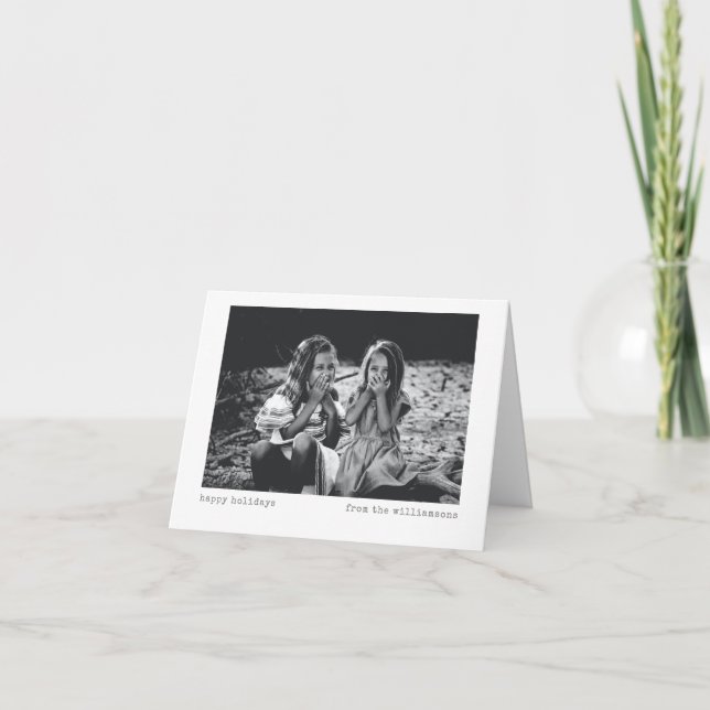 Modern minimal Helgdag för fotoskrivare av Anpassn Kort (Framsida)