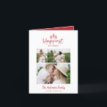 Modern, minimal helgdagar - rustik chic med flera  helgkort<br><div class="desc">Modern,  minsta julklapp för rustik snyggt med multifoto är det bästa helgdag. Med modern hand plockade och träd. Backer färg kan skräddarsys. Den moderna minimala snyggten i julhelgen</div>