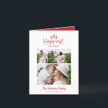 Modern, minimal helgdagar - rustik chic med flera  helgkort<br><div class="desc">Modern,  minsta julklapp för rustik snyggt med multifoto är det bästa helgdag. Med modern hand plockade och träd. Backer färg kan skräddarsys. Den moderna minimala snyggten i julhelgen</div>